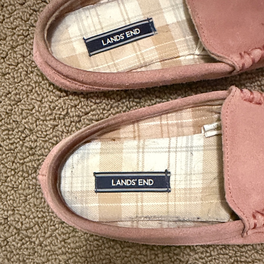 Lands' End Dusty Pink Slippers - Picture 2 of 4